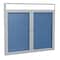 Ghent Enclosed Bulletin Board, 2 Door, Vnyl, Ill Hdlnr Frm, 3 ft H x 5 ft W, Ocean PAVLX6-191 - alternate 1